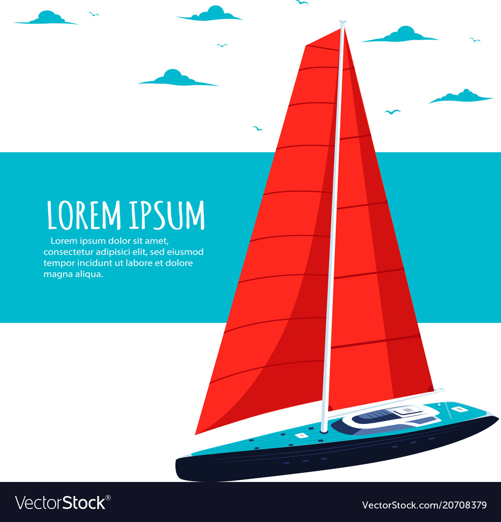 yacht club flyer design with sail boat royalty free vector model yacht club flyer