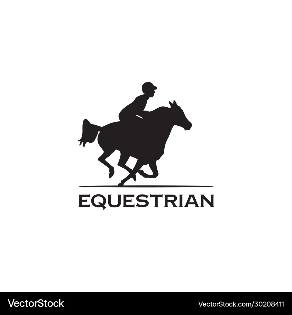 Equestrian logo design template Royalty Free Vector Image