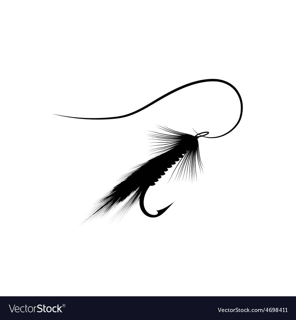 Download Fly fishing lure Royalty Free Vector Image - VectorStock