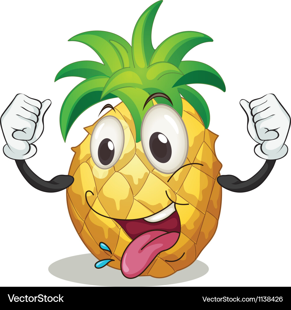 Cartoon pineapple Royalty Free Vector Image VectorStock