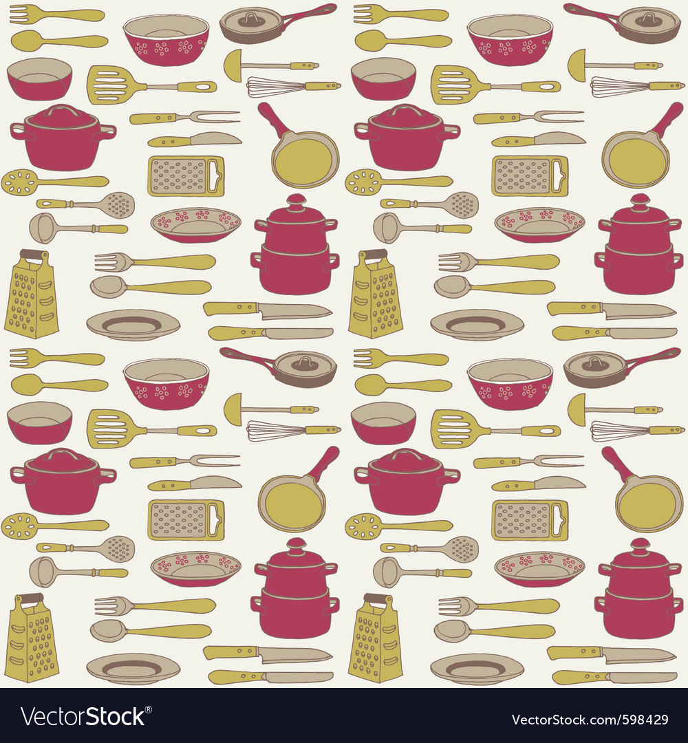 Food Vintage Wallpaper Royalty Free Vector Image