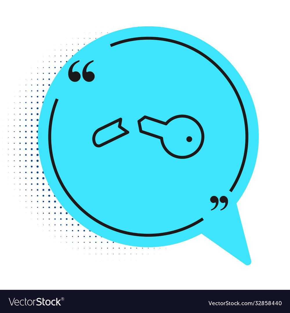 Black line broken key icon isolated on white Vector Image