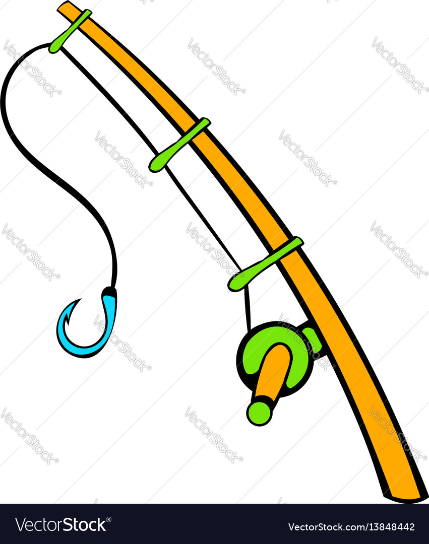Download Fishing rod icon icon cartoon Royalty Free Vector Image - VectorStock