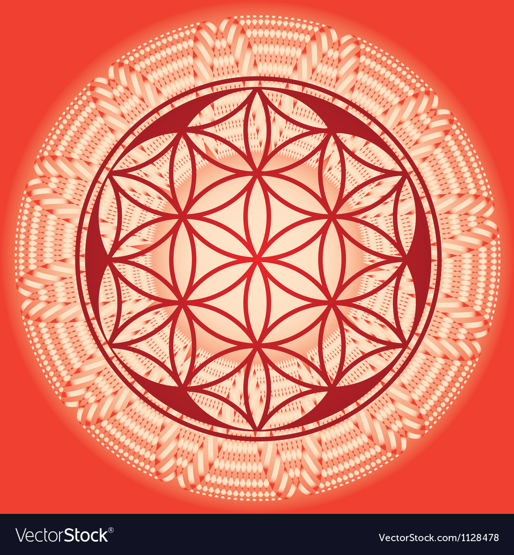 Download Flower of life seed mandala Royalty Free Vector Image