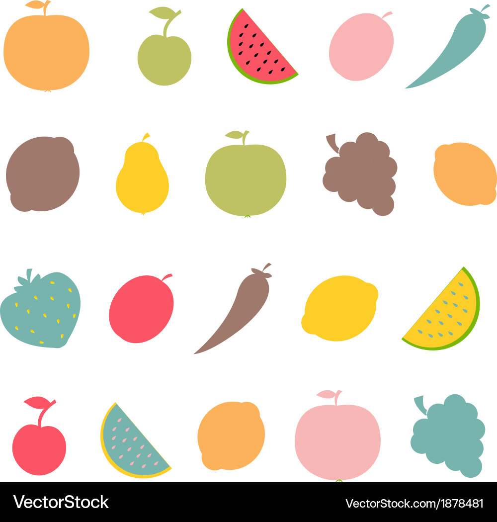 Abstract Fruits Royalty Free Vector Image VectorStock