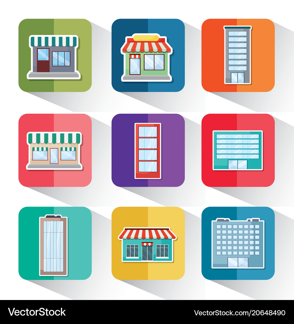 City elements design Royalty Free Vector Image