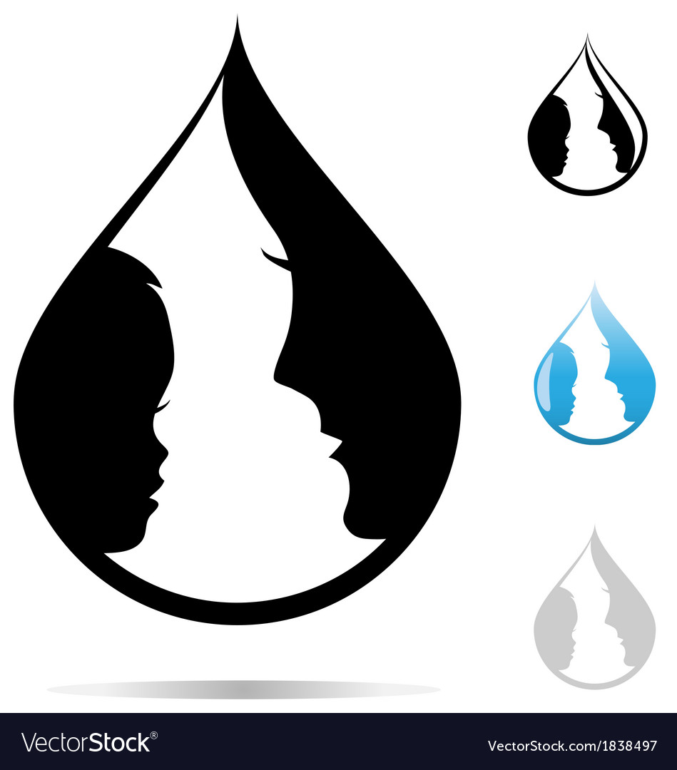 Download Stylized mother and child Royalty Free Vector Image