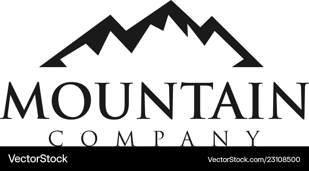Mountain company logo design template Royalty Free Vector