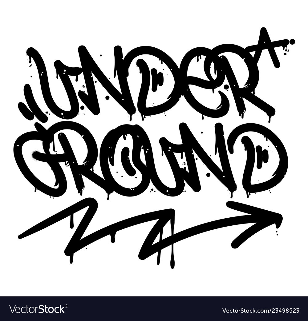 Under ground graffiti tag Royalty Free Vector Image