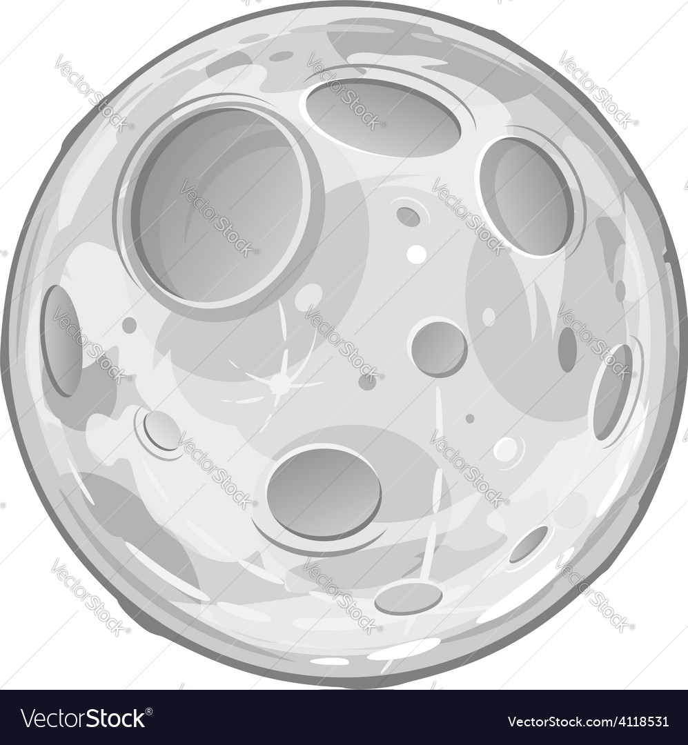 Full Moon Cartoon Royalty Free Vector Image - VectorStock