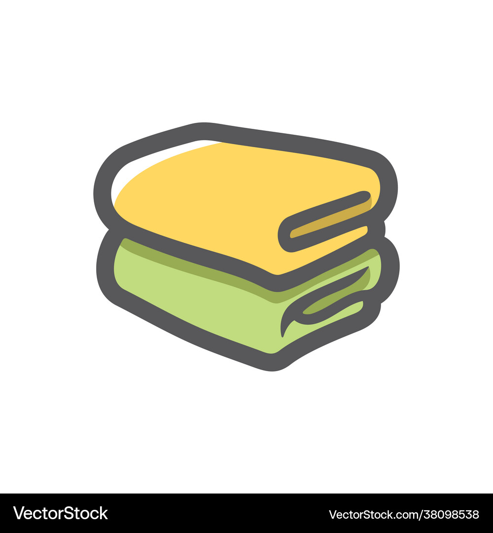 Folded bath towels icon cartoon Royalty Free Vector Image