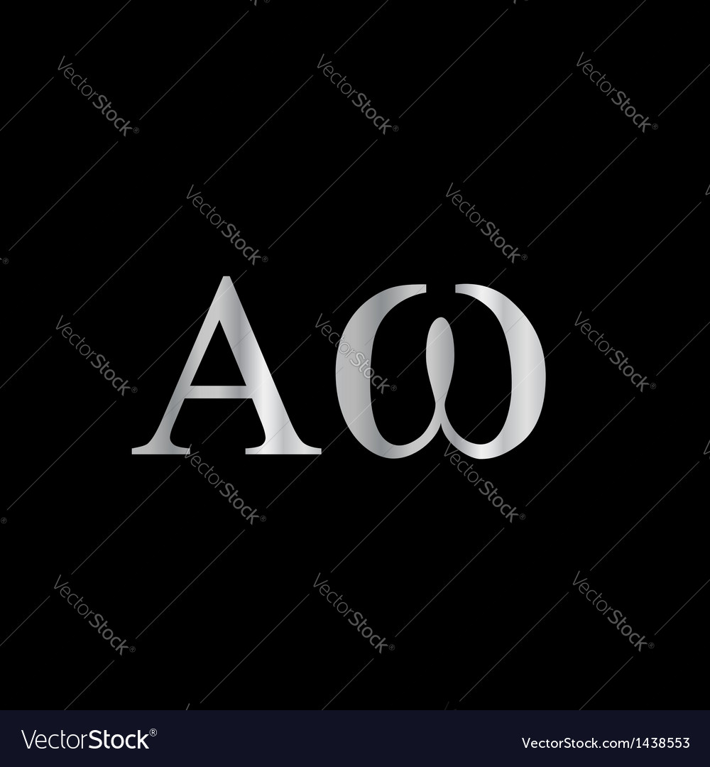 greek letter alpha and omega royalty free vector image omega greek letter