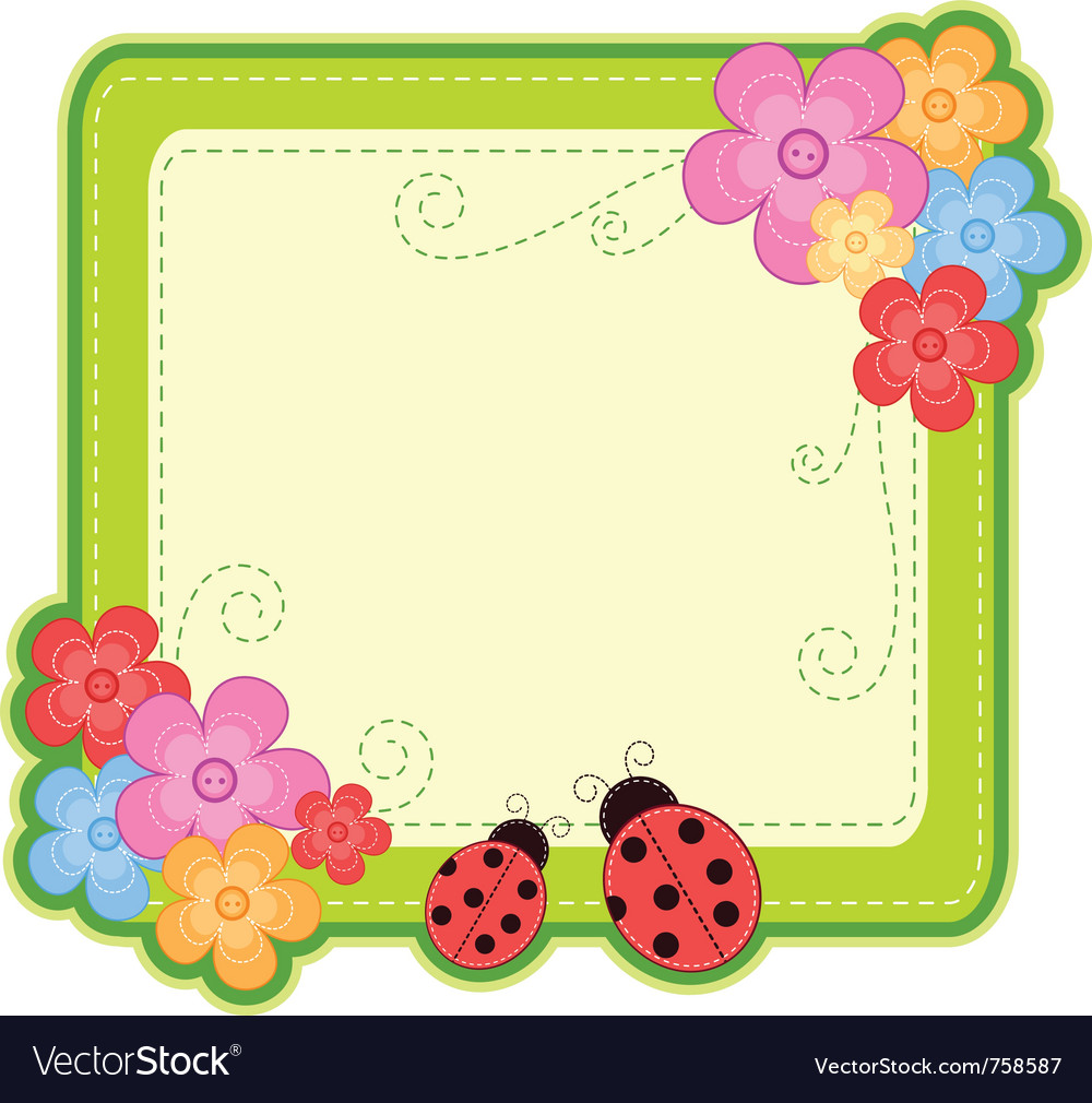Spring frame Royalty Free Vector Image VectorStock