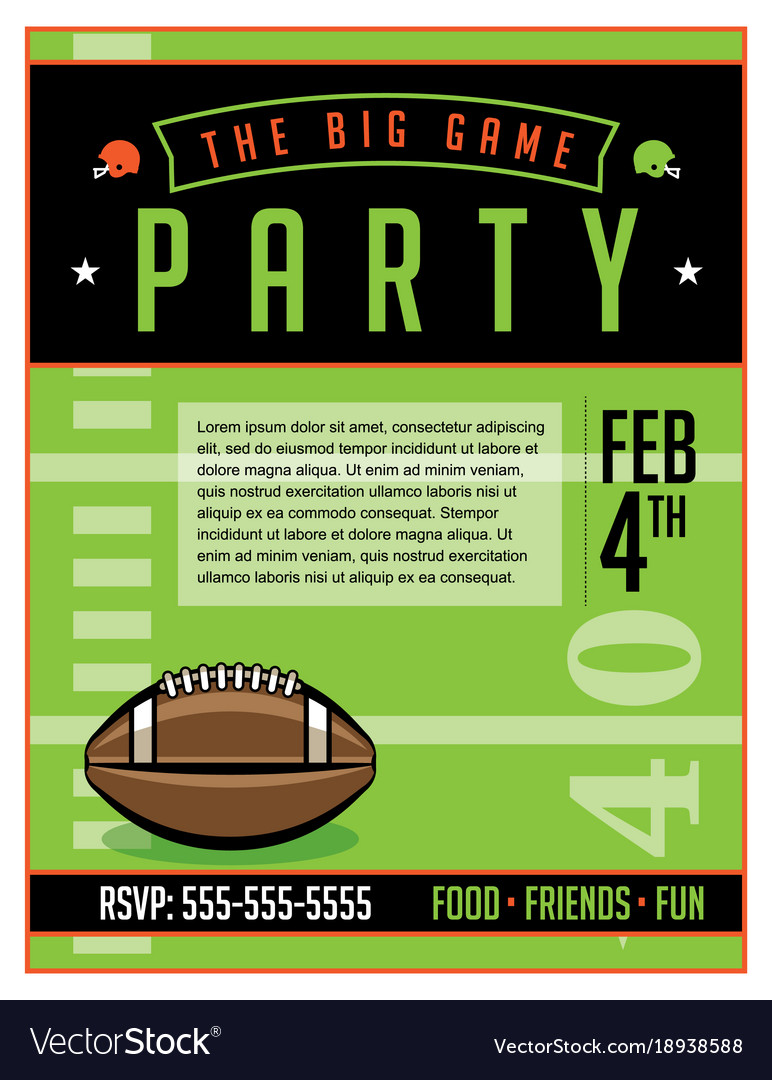 super bowl party flyer templates