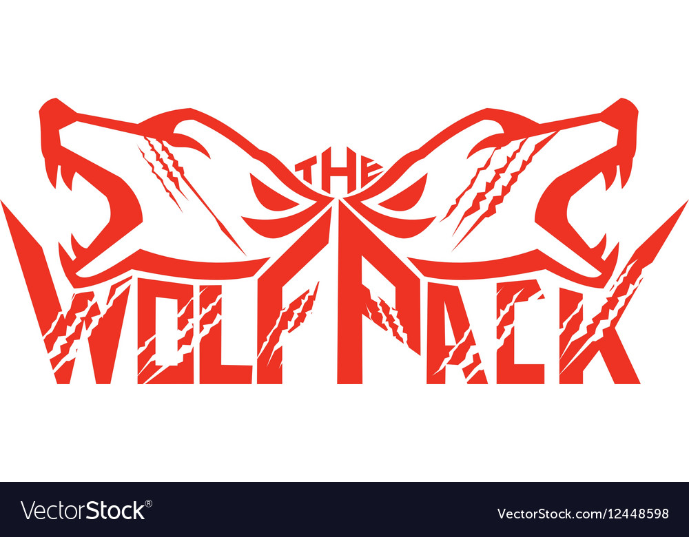 Download The Wolf Pack Head Retro Royalty Free Vector Image