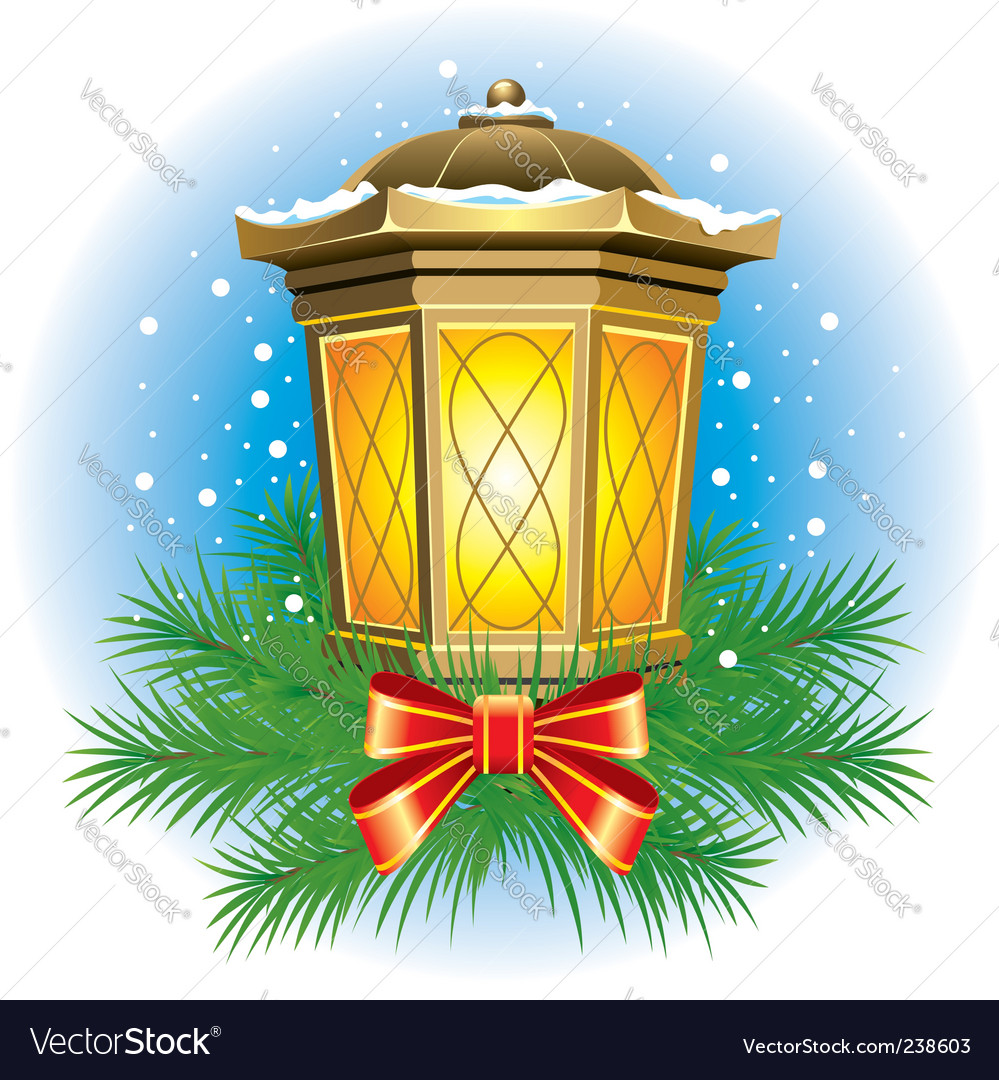 Christmas lantern Royalty Free Vector Image - VectorStock