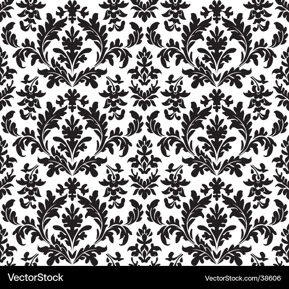 Floral wallpaper seamless Royalty Free Vector Image