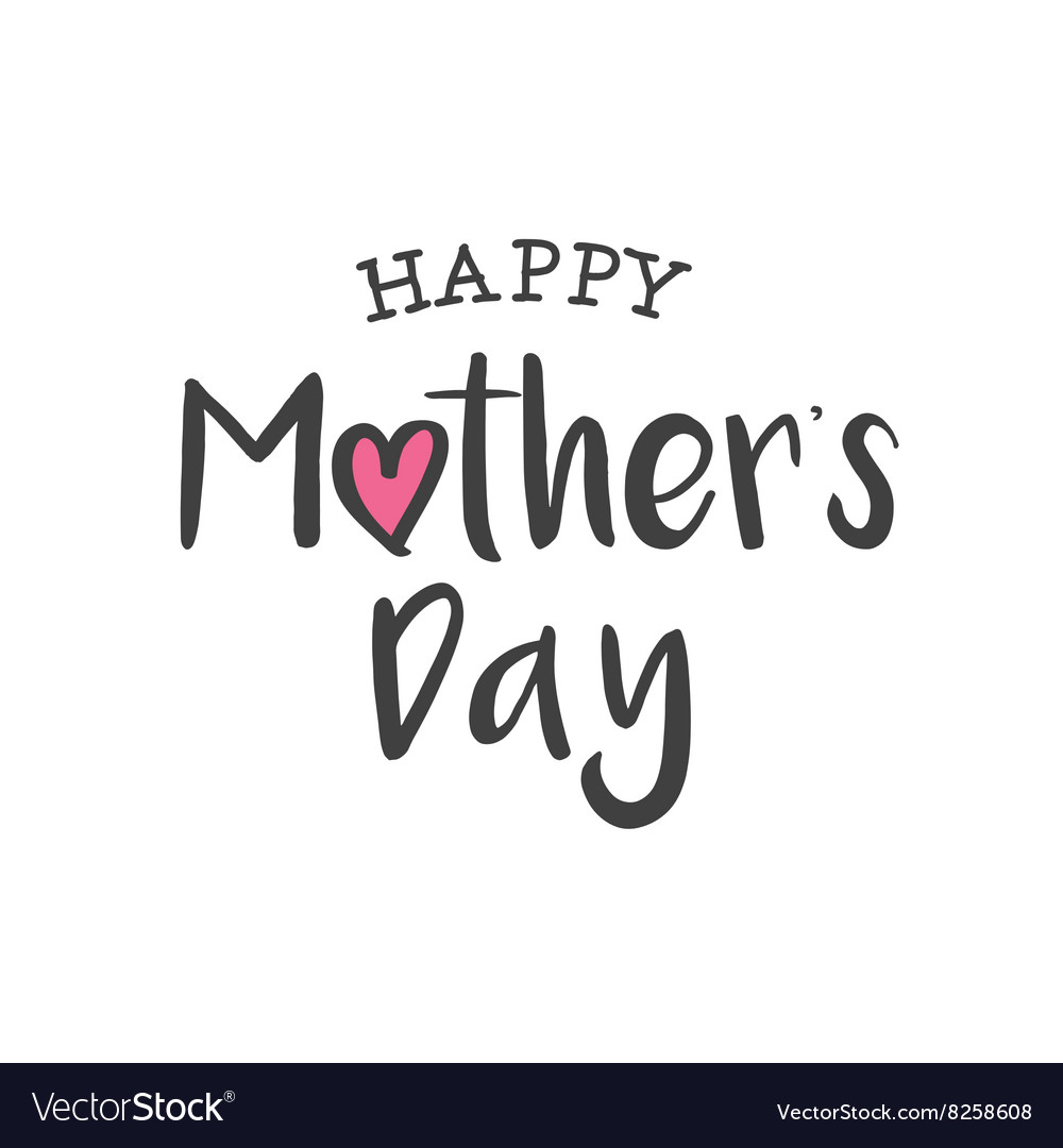 Download Happy mothers day logo card Royalty Free Vector Image