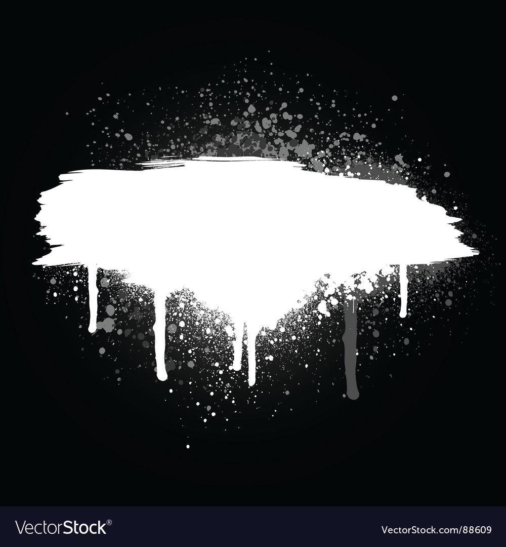 Black and white paint splatter Royalty Free Vector Image