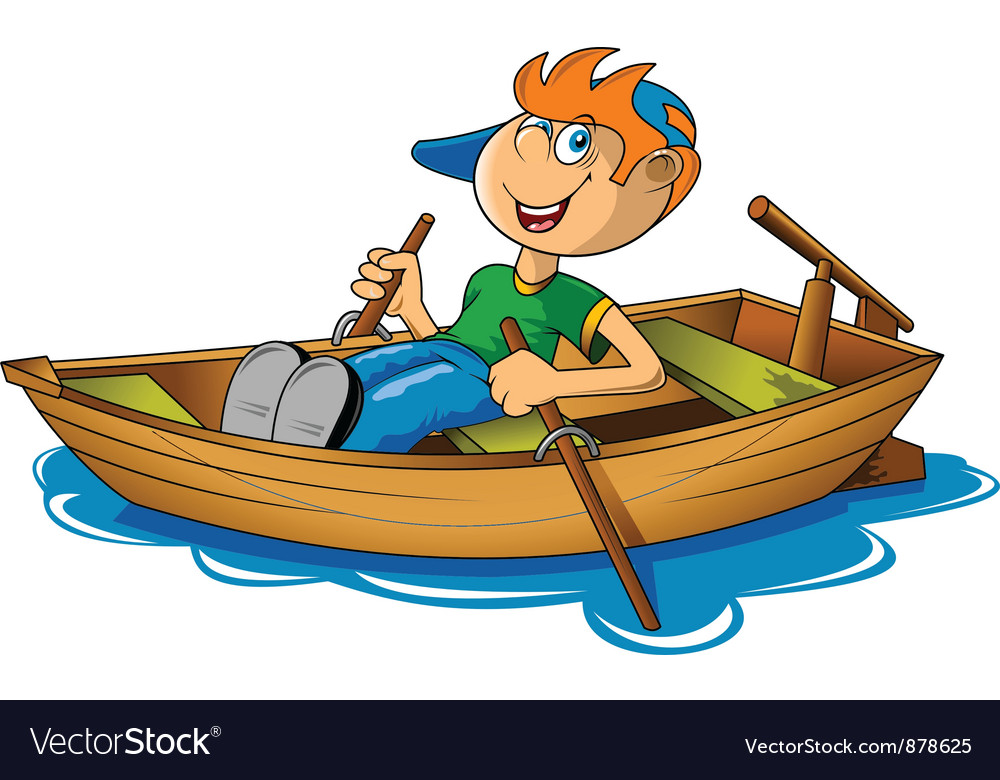 Rowing boat Royalty Free Vector Image VectorStock