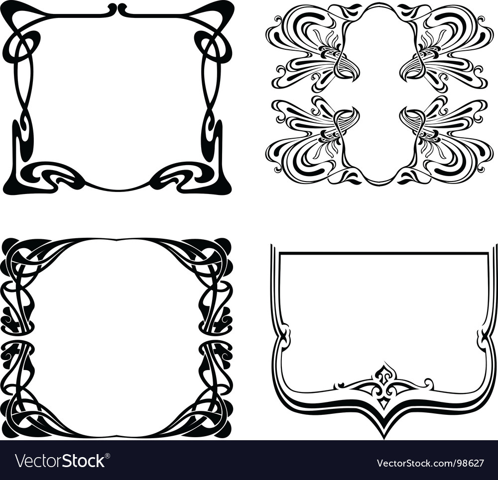 Art deco frame Royalty Free Vector Image - VectorStock