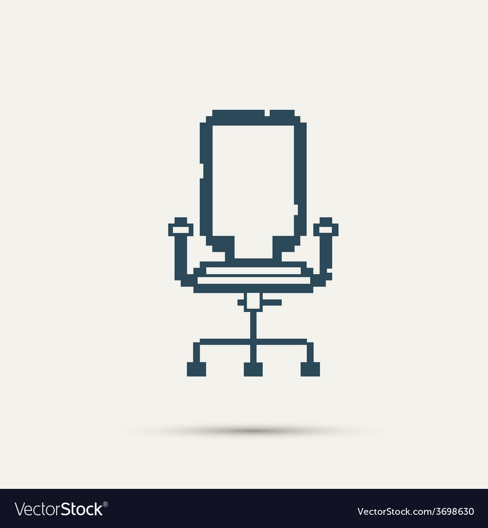 Simple stylish pixel icon chair design Royalty Free Vector Simple stylish pixel icon chair design Royalty Free Vector