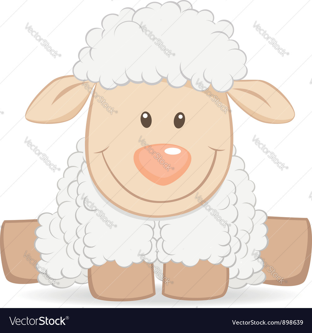 Download Cartoon baby sheep Royalty Free Vector Image - VectorStock