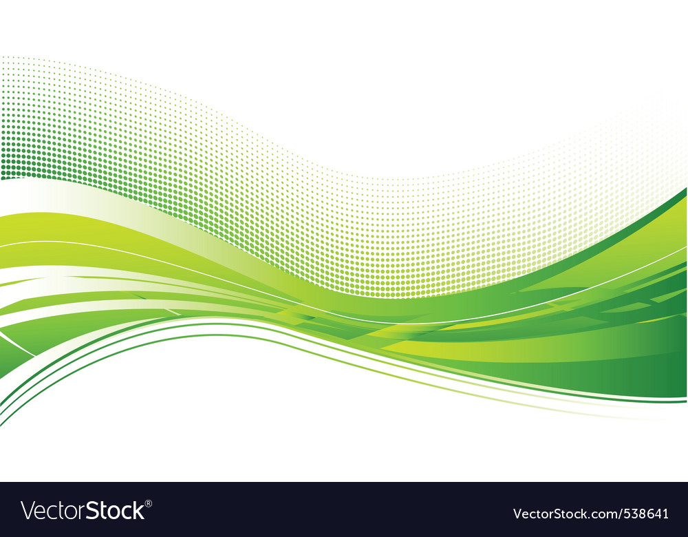 green wave background on white royalty free vector image green wave