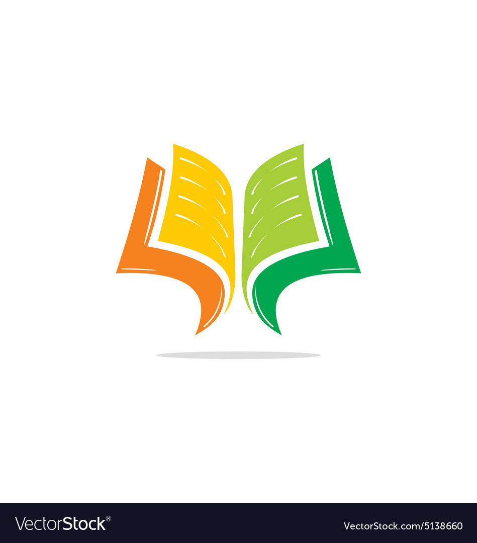 Download Open book learn education logo Royalty Free Vector Image
