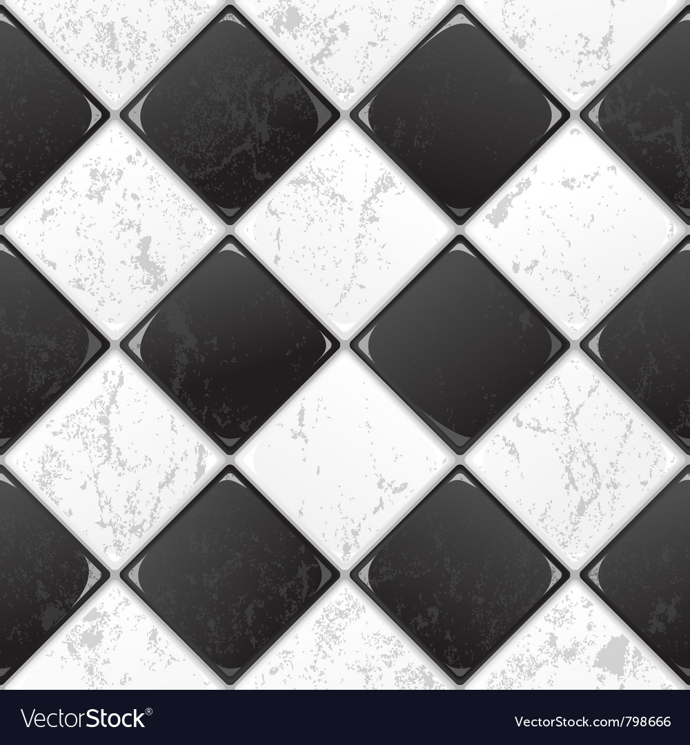 Black and white tile Royalty Free Vector Image