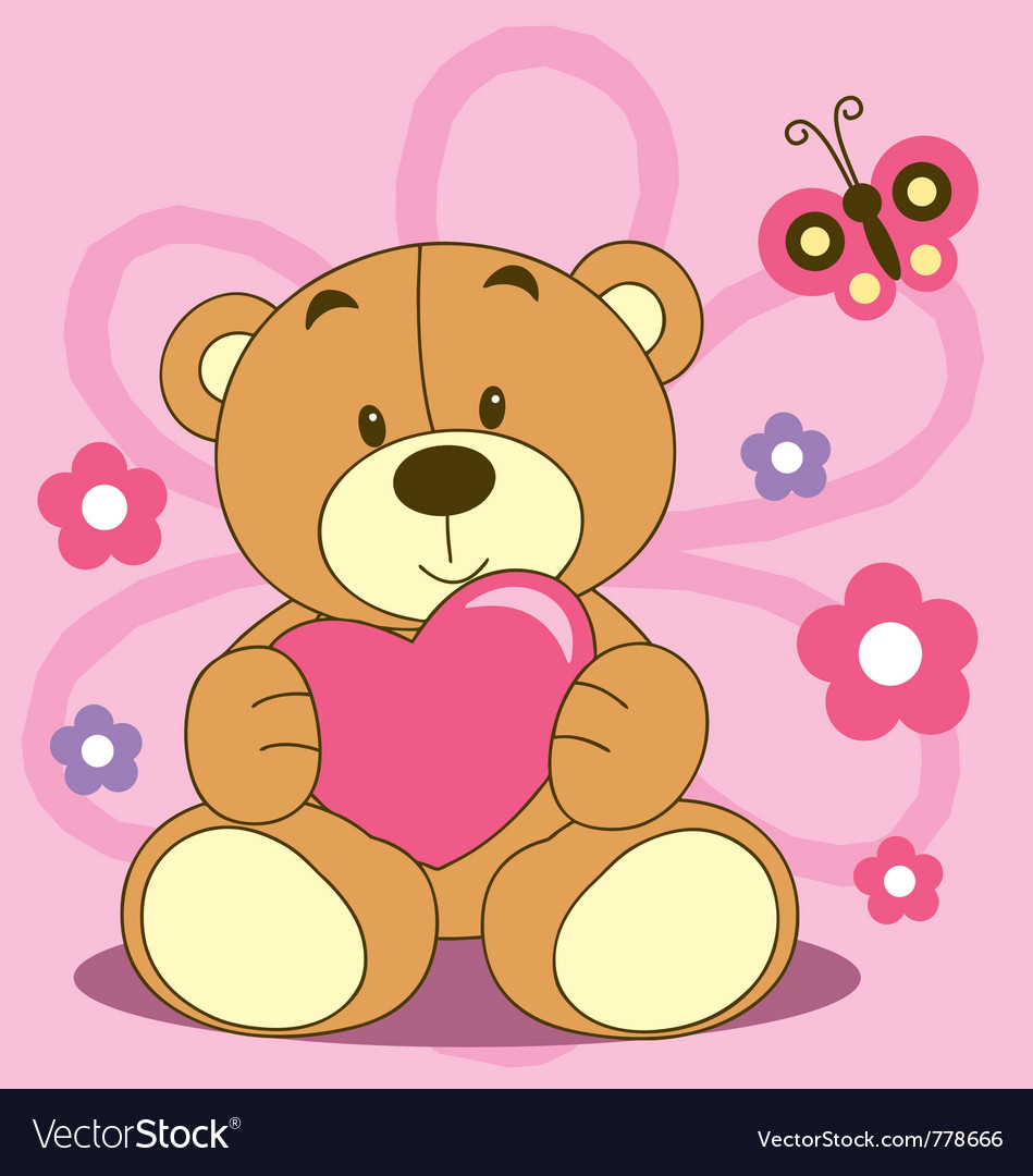 Cartoon teddy bear Royalty Free Vector Image - VectorStock