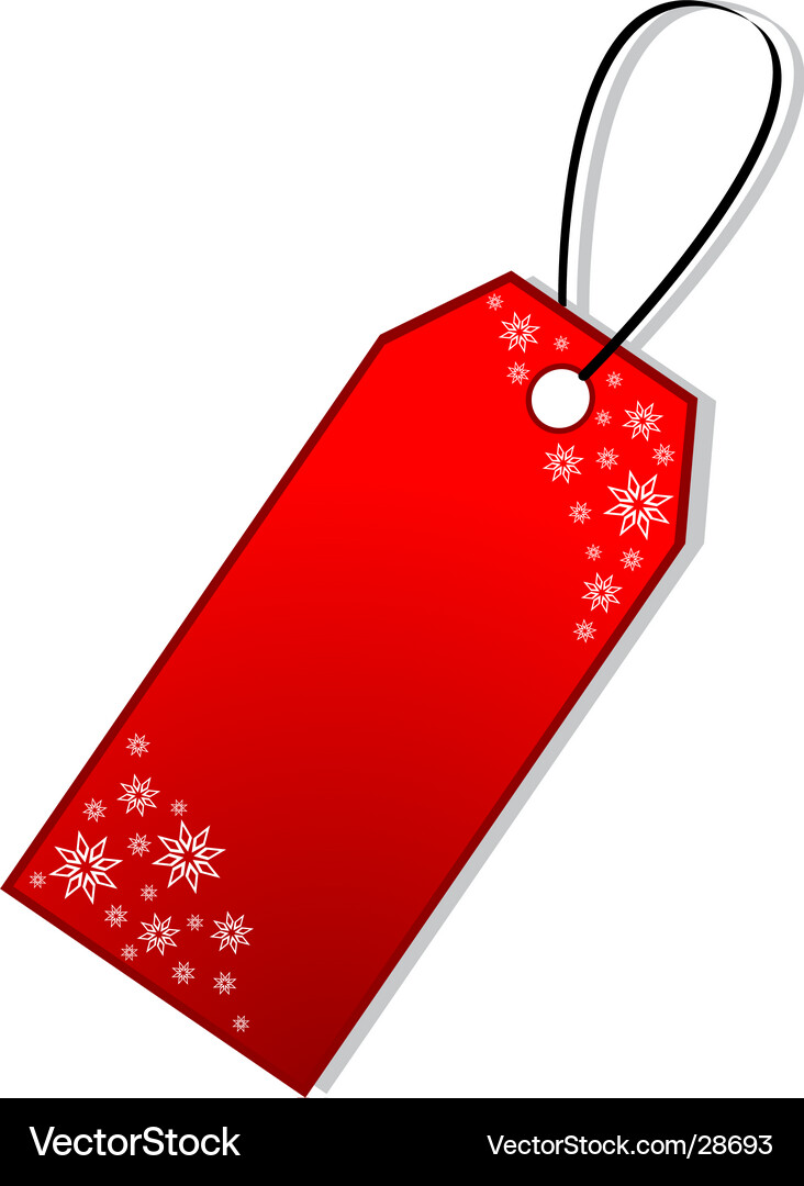 Christmas gift tag Royalty Free Vector Image VectorStock