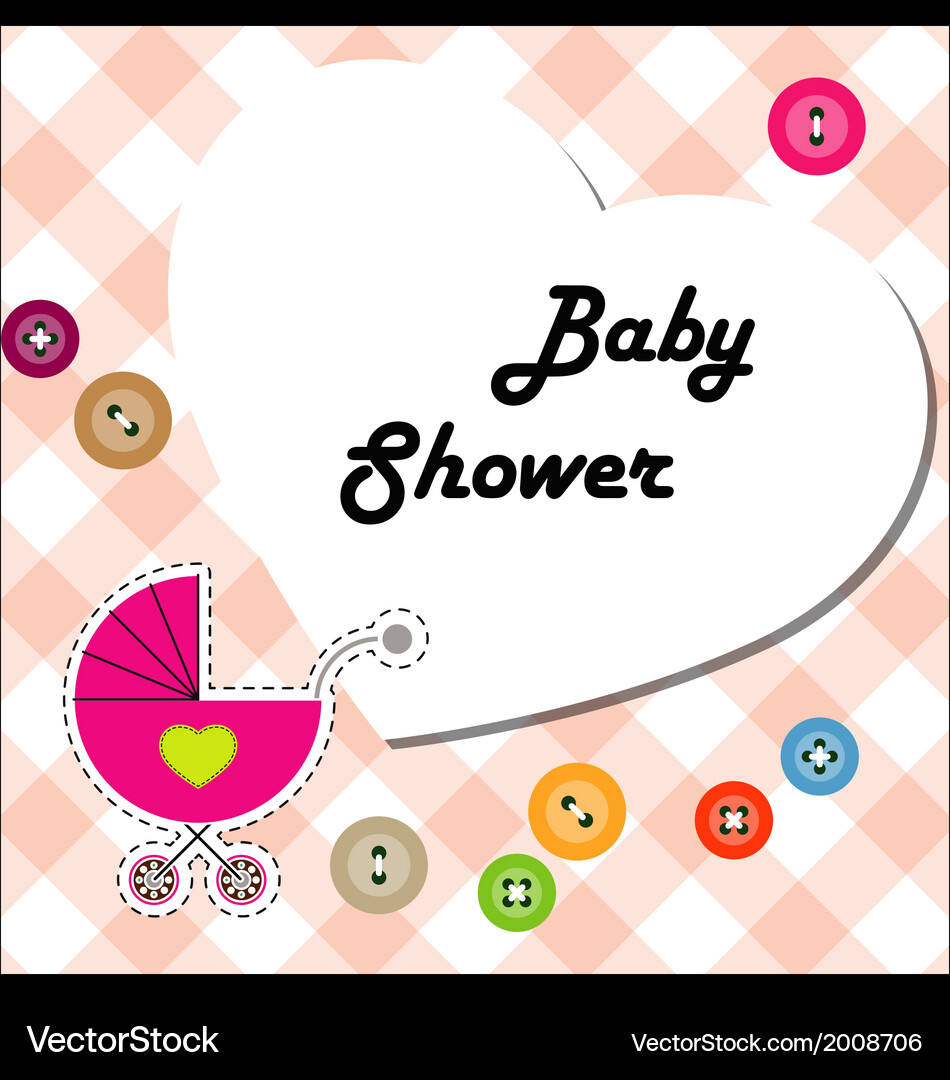 Baby Shower Announcement Royalty Free Vector Image