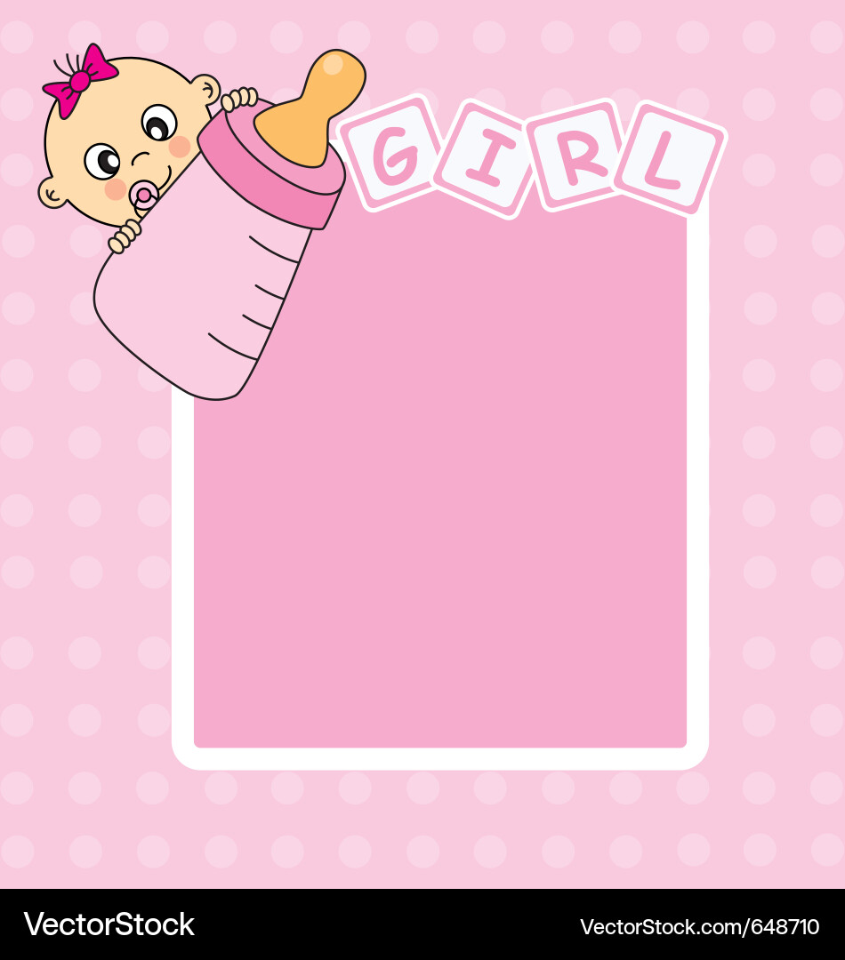 Frame baby girl Royalty Free Vector Image VectorStock