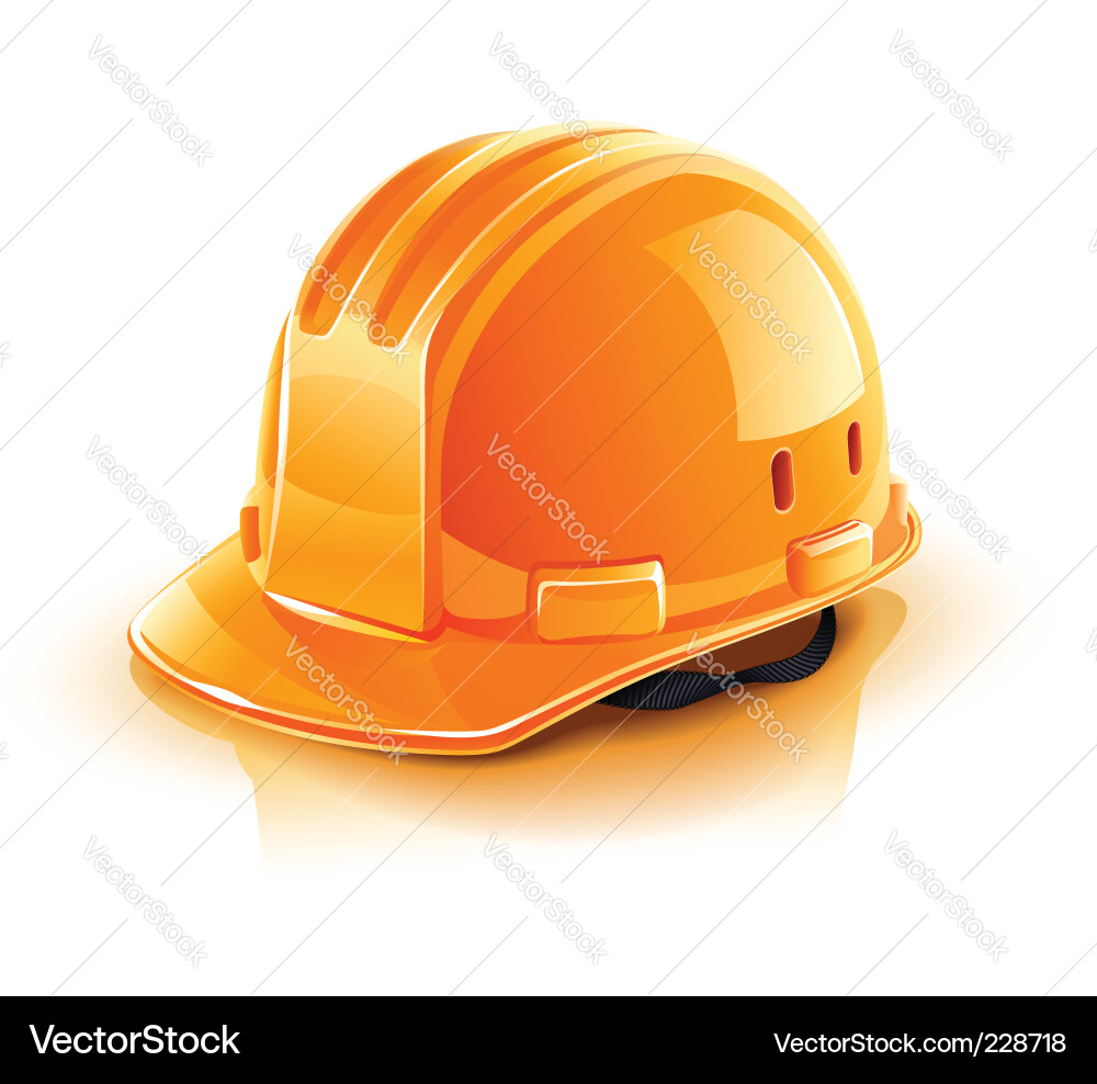 Construction helmet Royalty Free Vector Image VectorStock