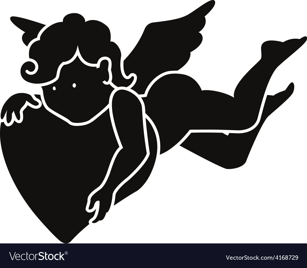 Download Angel silhouette Royalty Free Vector Image - VectorStock