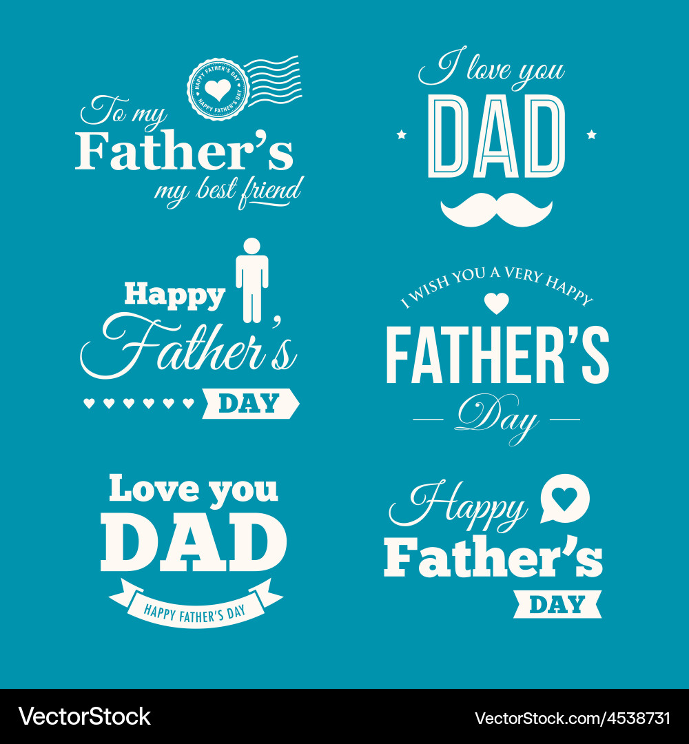 Fathers day logo Royalty Free Vector Image - VectorStock