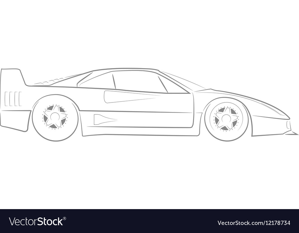 Ferrari F40 Royalty Free Vector Image - VectorStock