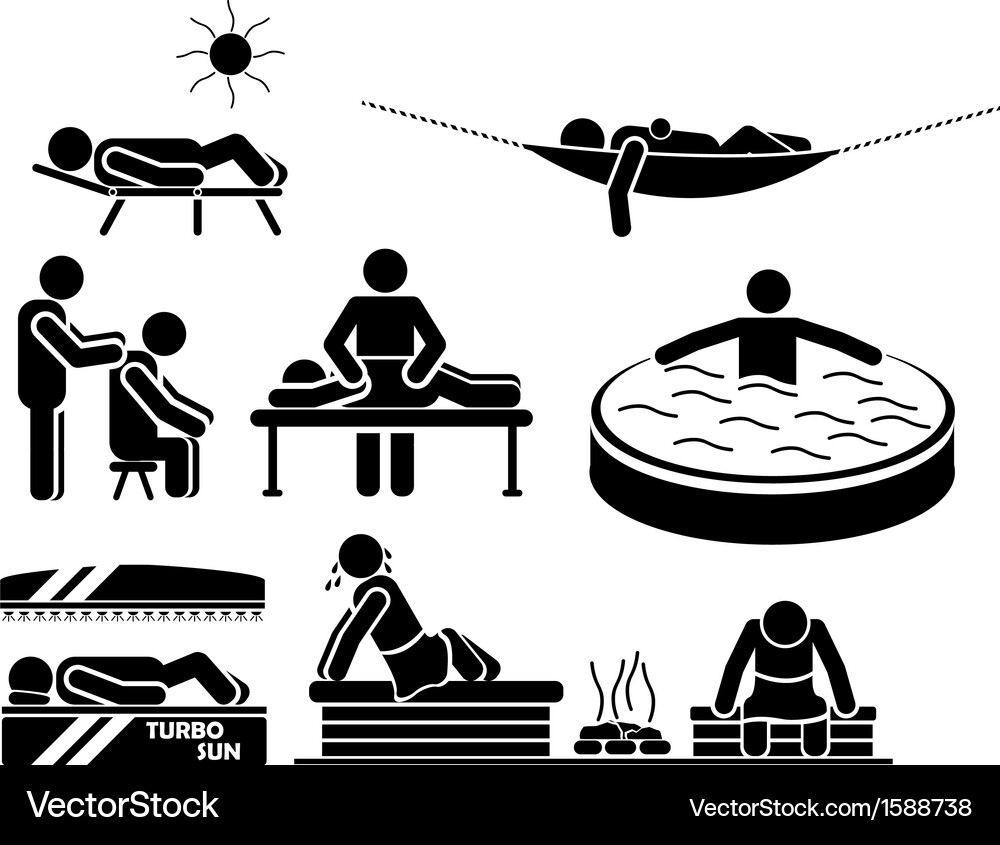 ICON MEN IN RELAX Royalty Free Vector Image VectorStock