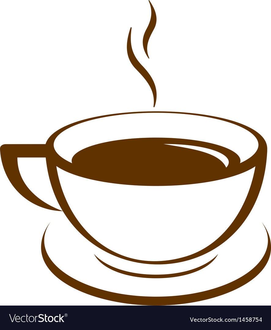 Icon of coffee cup Royalty Free Vector Image VectorStock