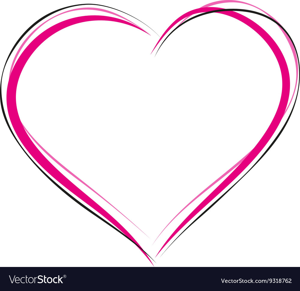 Download Heart symbol of love Sign of heart outline Heart Vector Image