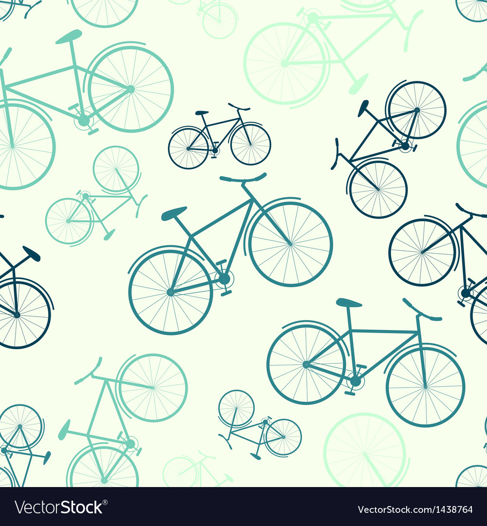 Seamless bicycle pattern Royalty Free Vector Image