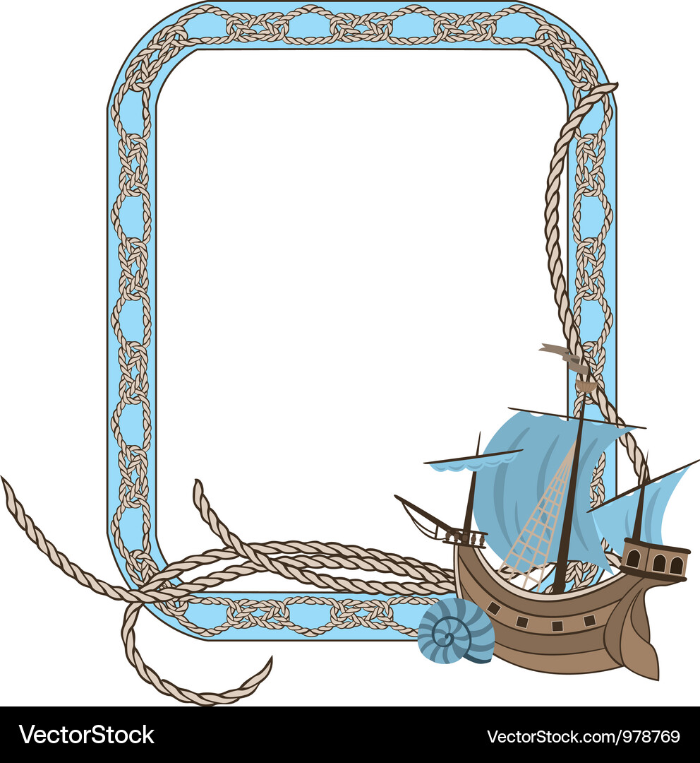 Sea frame Royalty Free Vector Image VectorStock