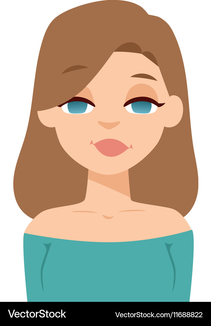 Smiling Woman Royalty Free Vector Image Vectorstock