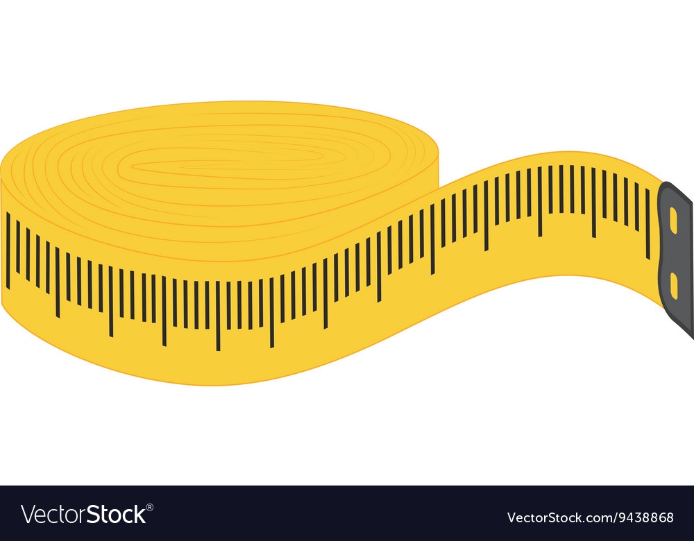 Meter icon Tape measure design graphic Royalty Free Vector