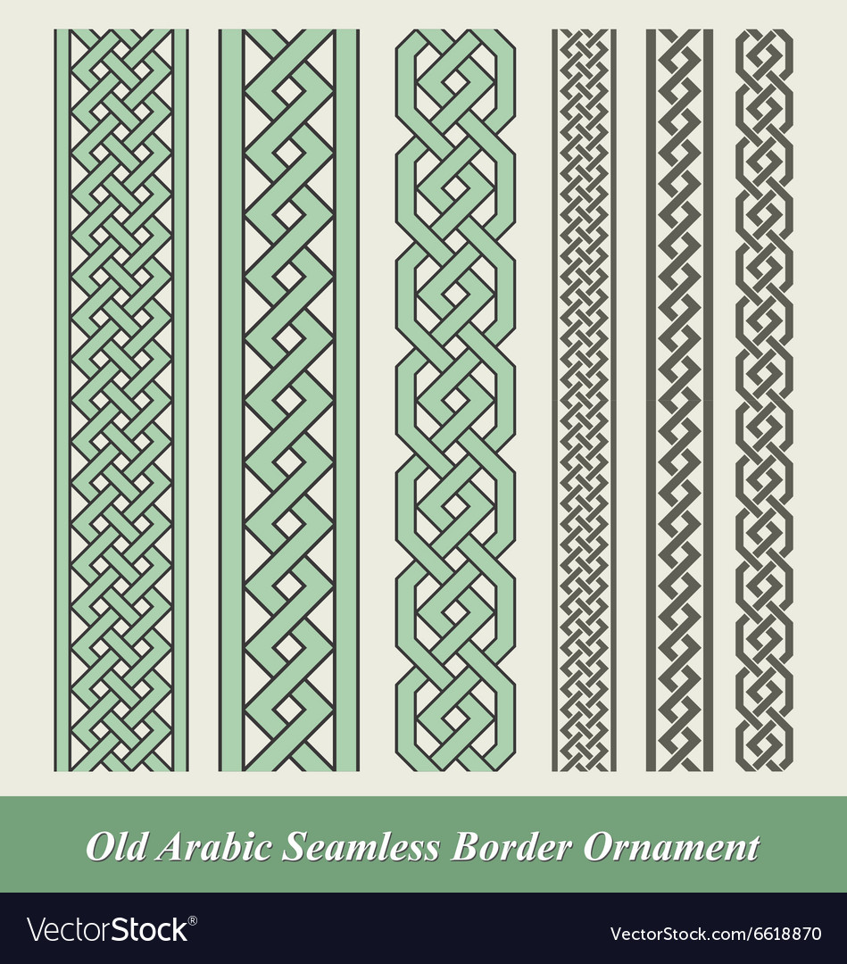 arabic and islamic seamless border ornament vector 6618870
