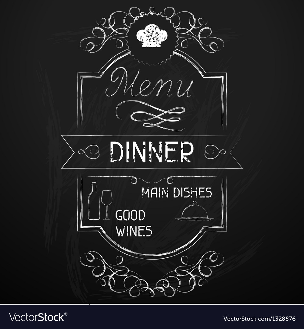 chalk board menu