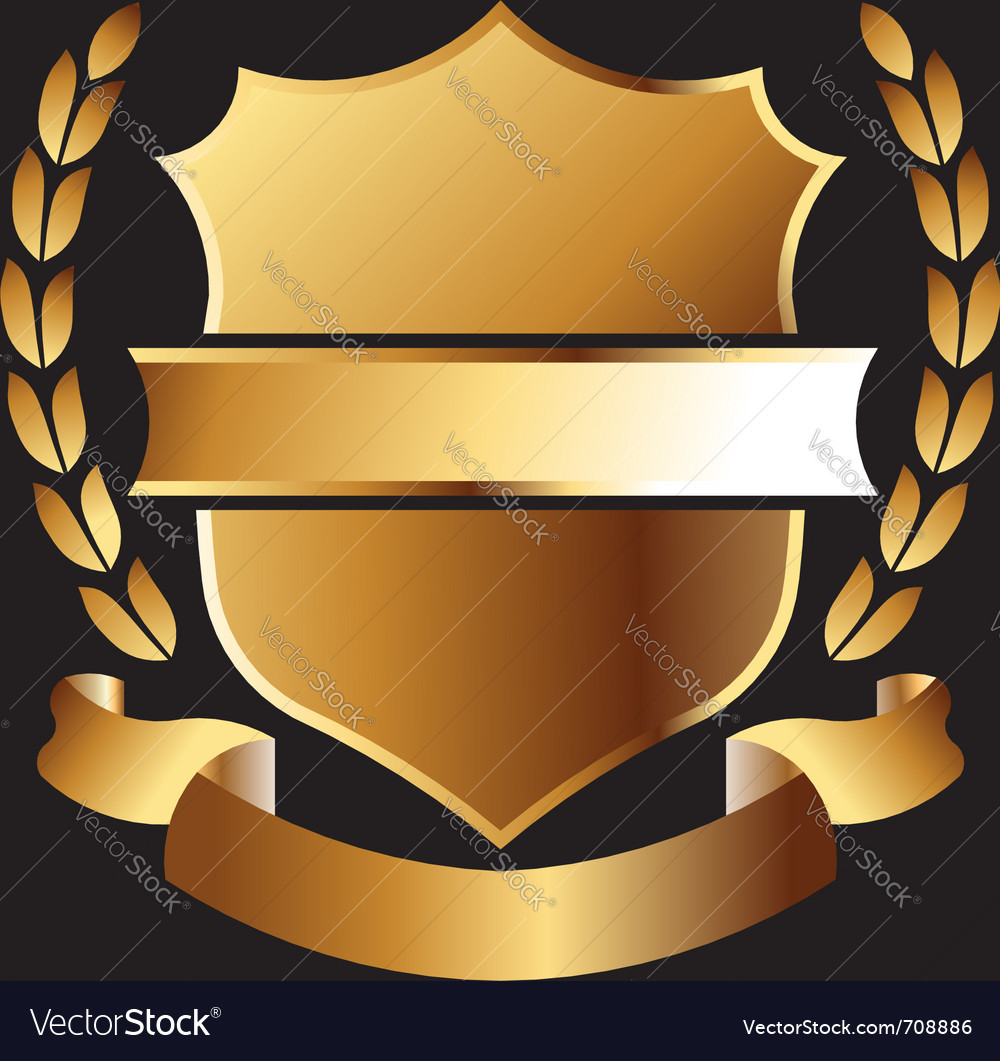Gold emblem Royalty Free Vector Image - VectorStock