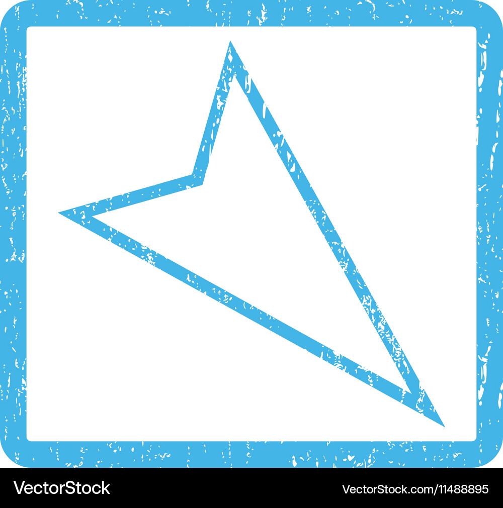 Pointer right down icon rubber stamp Royalty Free Vector