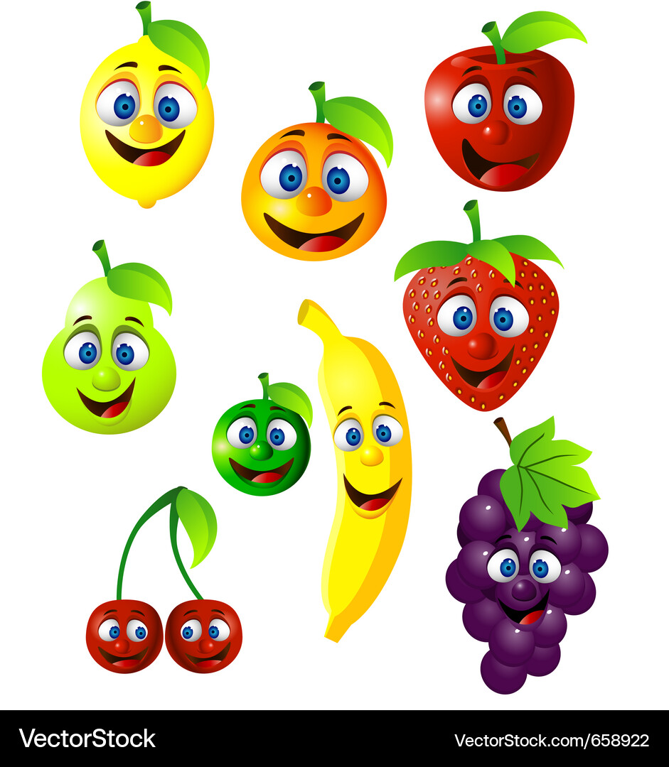 Fruit cartoon Royalty Free Vector Image - VectorStock